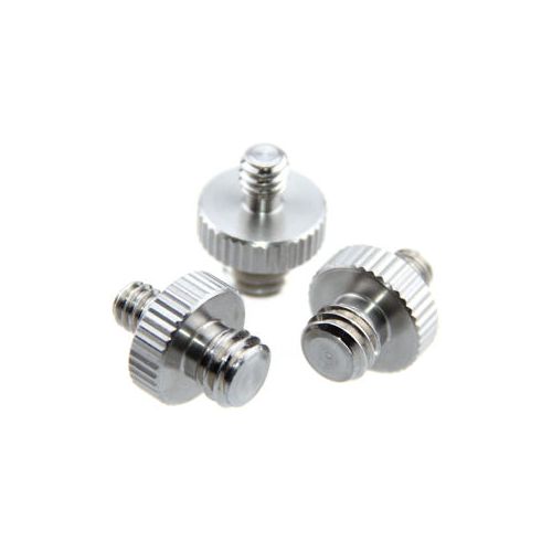  Adorama CAMVATE 1/4-20 Male to 3/8-16 Double-ended Male Screw Adapter, 3-Pack C1228