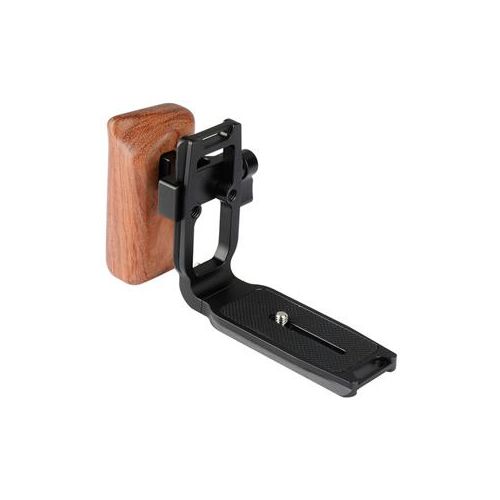  Adorama CAMVATE ARCA Style Quick Release L Baseplate with Wooden Handgrip, Left Side C2069