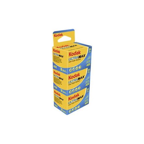  Adorama KODAK Kodacolor Ultra Max 400 GC Color Negative Film, 35mm Size, 36 Exp, 3-Pack 1024389