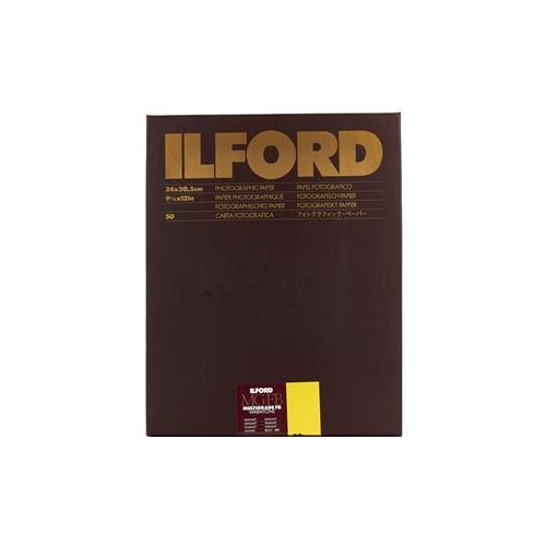  Adorama Ilford Multigrade FB Warmtone VC Enlarging Paper, Semi Matte, 9.5x12 50 Sheets, 1884382