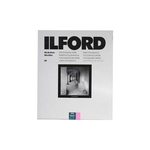  Adorama Ilford Multigrade IV RC Deluxe B & W Enlarging Paper, 20x24-50 Sheets, Glossy 1770823