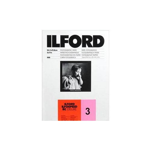  Adorama Ilford Ilfospeed RC Deluxe B/W Grade 3 Paper, 5x7in-100 1605431