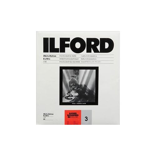  Adorama Ilford Ilfospeed RC Grade 3 B/W Paper, Pearl 8x10in-25 1168099