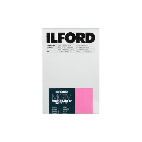  Adorama Ilford Multigrade IV RC Deluxe MGD.1M Paper, 3.5x5, 100 Sheets, Glossy 1769698