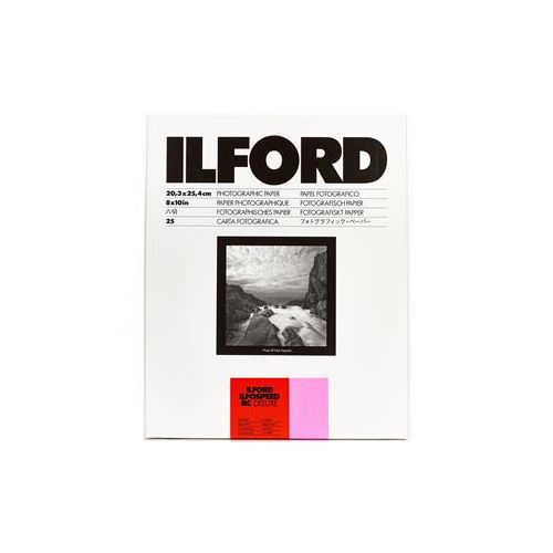  Adorama Ilford Ilfospeed RC Deluxe Photo Paper, Grade 3, 8.5x11, 250 Sheets, Glossy 1703405