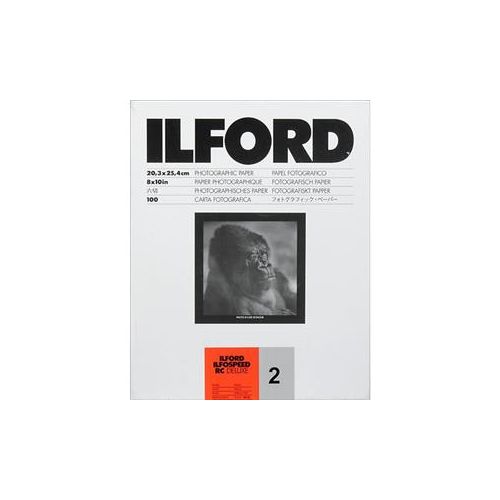  Adorama Ilford Ilfospeed RC Grade 2 B/W Paper, Pearl 8x10in-100 1609125