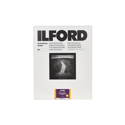  Adorama Ilford Multigrade V RC Deluxe Satin Black & White Photo Paper, 11x14, 50 Sheets 1180563