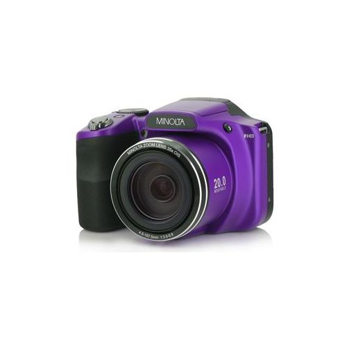  Adorama Minolta M35Z 20MP 1080p HD Bridge Digital Camera with 35x Optical Zoom, Purple MN35Z-P