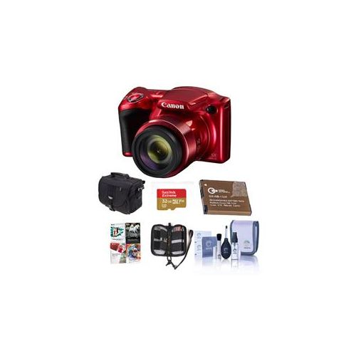  Adorama Canon PowerShot SX420 Digital Camera and Premium Kit, Red 1069C001 B