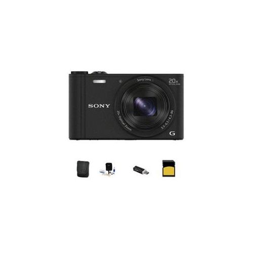  Adorama Sony Cyber-shot DSC-WX350 Digital Camera, Black With basic Accessory Bundle DSC-WX350/B A