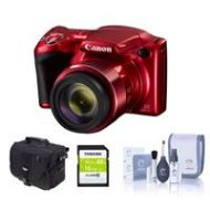 Adorama Canon PowerShot SX420 Digital Camera and Free Accessories, Red 1069C001 A