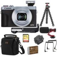 Adorama Canon PowerShot G7 X Mark III Point and Shoot Camera,Silver W/Mic And Acc Bundle 3638C001 M