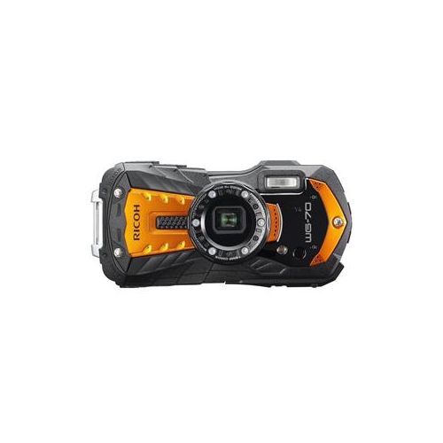  Adorama Ricoh WG-70 All-Weather Compact Digital Camera, Orange 03873