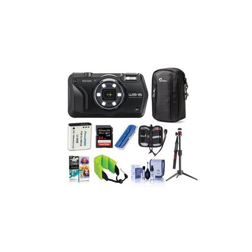  Adorama Ricoh WG-6 Digital Camera, Black With Premium Accessory Bundle 03843 B