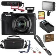 Adorama Canon PowerShot G7 X Mark III 20.1MP Point and Shoot Camera,Black W/Vlogger Kit 3637C001 G