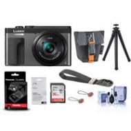 Adorama Panasonic Lumix DC-ZS70 Digital Camera, Silver - With Accessory Bundle DC-ZS70S C