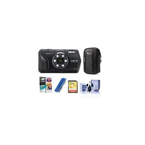  Adorama Ricoh WG-6 Digital Camera, Black - With Free PC Accessory Bundle 03843 A