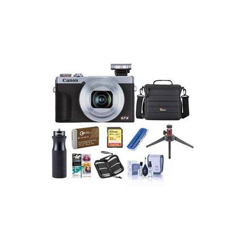  Adorama Canon PowerShot G7 X Mark III Point and Shoot Camera Silver With Premium ACC KIT 3638C001 B
