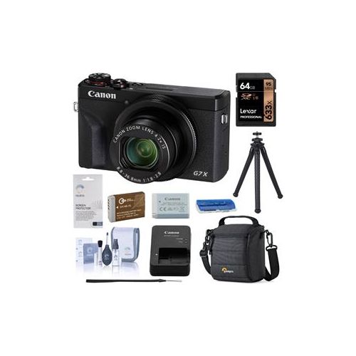  Adorama Canon PowerShot G7 X Mark III Point and Shoot Camera Black w/Essentials Kit 3637C001 E