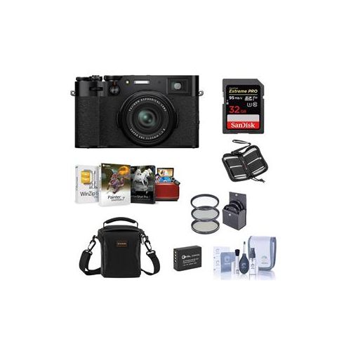  Adorama Fujifilm X100V Digital Camera, Black - With Free Mac Accessory Bundle 16643000 AM