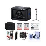 Adorama Sony RX0 Ultra-Compact Waterproof Shckproof Digital Camera W/Premium Acc Bundle DSC-RX0 B