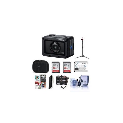  Adorama Sony RX0 Ultra-Compact Waterproof Shckproof Digital Camera W/Premium Acc Bundle DSC-RX0 B