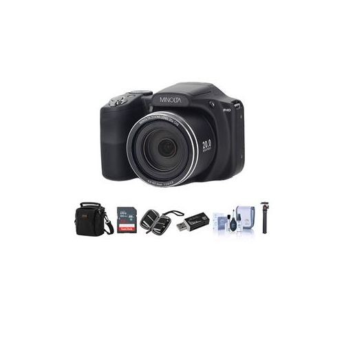  Adorama Minolta M35Z 20MP 1080p HD Bridge Camera with 35x Optical Zoom Black W/ACC KIT MN35Z-BK A