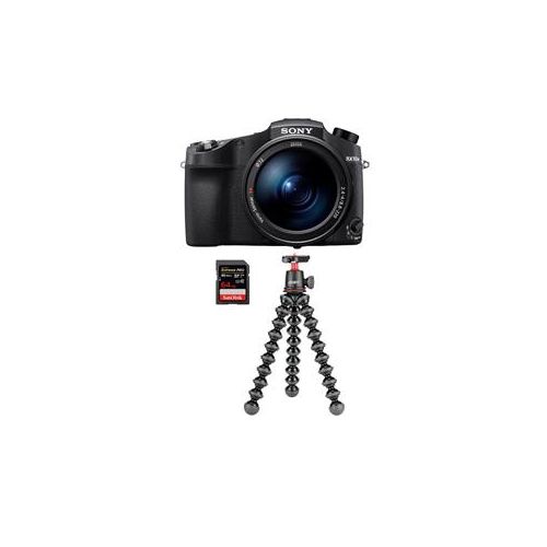  Adorama Sony Cyber-shot DSC-RX10 IV Camera Black With Joby GorillaPod 3K /64GB SDXC Card DSC-RX10M4 T
