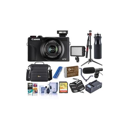  Adorama Canon PowerShot G7 X Mark III Point and Shoot Camera, Black With Pro ACC KIT 3637C001 C