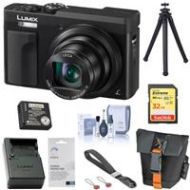 Adorama Panasonic Lumix DC-ZS70 Digital Camera, Black - With Accessory Bundle DC-ZS70K C