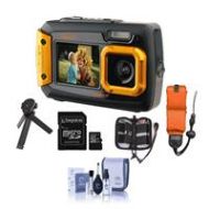 Adorama Coleman Duo2 2V9WP Rugged Dual Screen Waterproof Camera Orange W/Accesory Bundle 2V9WP-O A