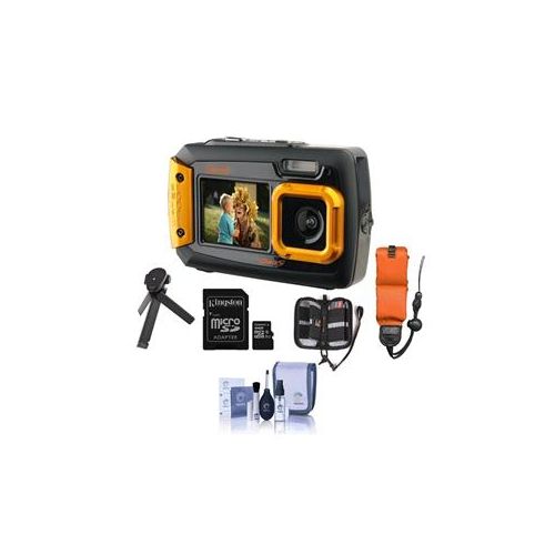  Adorama Coleman Duo2 2V9WP Rugged Dual Screen Waterproof Camera Orange W/Accesory Bundle 2V9WP-O A