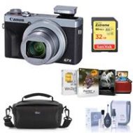 Adorama Canon PowerShot G7 X Mark III 20.1MP Point and Shoot Camera Silver W/MAC ACC KIT 3638C001 AM