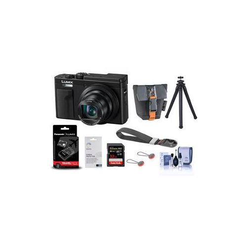  Adorama Panasonic Lumix DC-ZS80 Digital Camera, Black, Kit With Accessories DC-ZS80K C