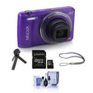 Adorama Minolta MN12Z 20MP 12X Optical Zoom Wi-Fi Camera Purple - With Accessories MN12Z-P A