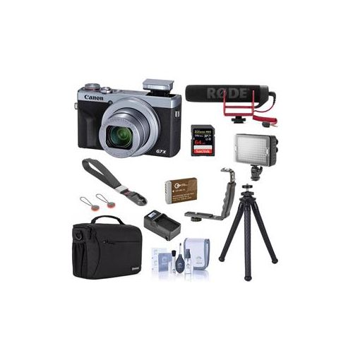  Adorama Canon PowerShot G7 X Mark III 20.1MP Point and Shoot Camera Silver With ACC KIT 3638C001 D