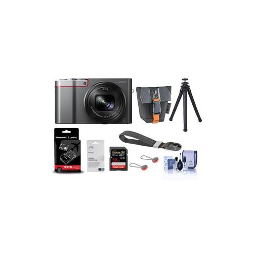  Adorama Panasonic Lumix DMC-ZS100 Digital Camera, Silver - With Accessory Bundle DMC-ZS100S C