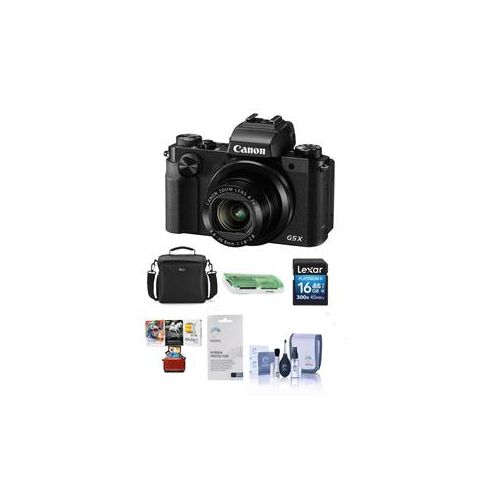  Adorama Canon PowerShot G5 X Digital Camera with Free Mac Accessories Kit, Black 0510C001 AM