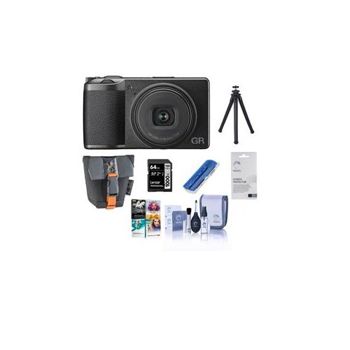  Adorama Ricoh GR III Digital Camera - Black With PC Accessory Bundle 15039 E