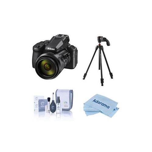  Adorama Nikon COOLPIX P950 Digital Camera W/Slik Sprint Pro III BH Travel Tripod Kit 26532 T