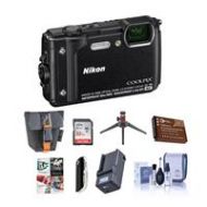 Adorama Nikon Coolpix W300 Point & Shoot Camera, Black With Premium Accessory Bundle 26523 B