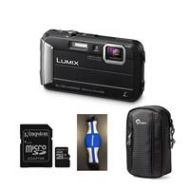 Adorama Panasonic Lumix DMC-TS30 Digital Camera with Free Accessories, Black DMC-TS30K NK