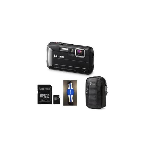  Adorama Panasonic Lumix DMC-TS30 Digital Camera with Free Accessories, Black DMC-TS30K NK