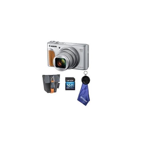  Adorama Canon PowerShot SX740 HS Digital Camera, Silver - With Free Accessory Bundle 2956C001 A