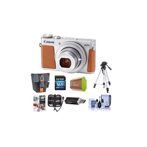  Adorama Canon PowerShot G9 X Mark II Camera Silver - With Premium Accessory Bundle 1718C001 B