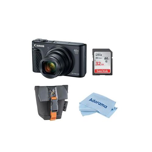  Adorama Canon PowerShot SX740 HS Digital Camera, Black - With Free Accessory Bundle 2955C001 A