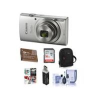 Adorama Canon PowerShot ELPH 180 Digital Camera and Premium Kit, Silver 1093C001 B