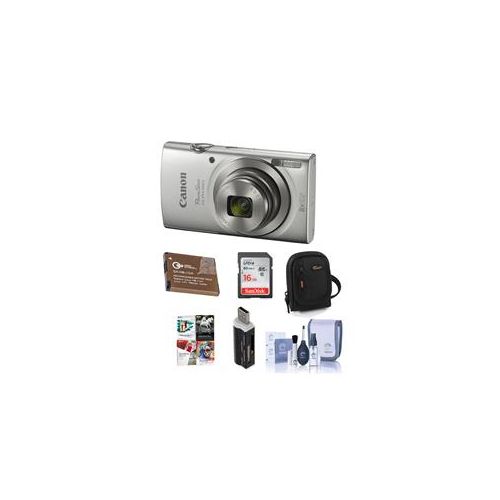  Adorama Canon PowerShot ELPH 180 Digital Camera and Premium Kit, Silver 1093C001 B