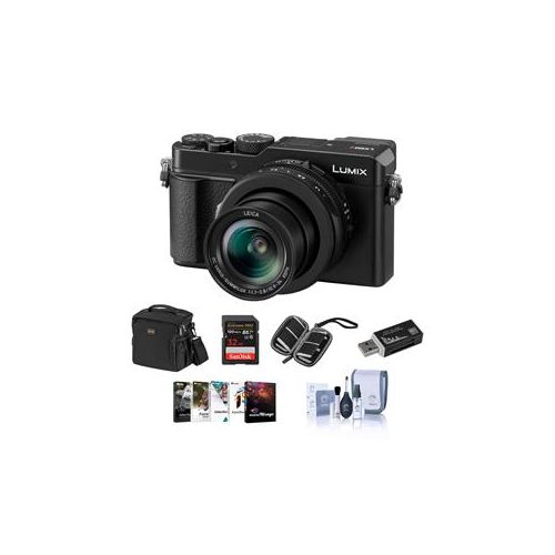  Adorama Panasonic Lumix DC-LX100 II Digital Camera, Black With Free PC Accessory Bundle DC-LX100M2 A