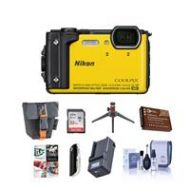 Adorama Nikon Coolpix W300 Point & Shoot Camera, Yellow With Premium Accessory Bundle 26525 B